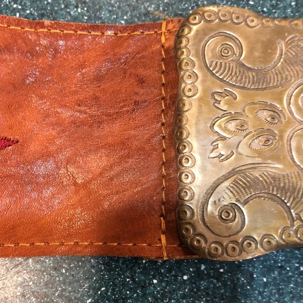 Women's Leather Belt Floral design